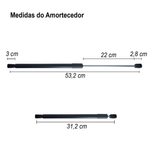 Imagem de Par Amortecedor Tampa Traseira Porta Malas Ford Escort SW Perua 1997 à 2003 Cinoy YN-AM1131