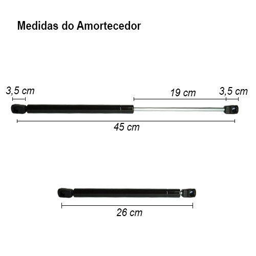 Imagem de Par Amortecedor Tampa Traseira Porta Malas Ka Hatch 1997 à 2001 Cinoy YN-AMFD002