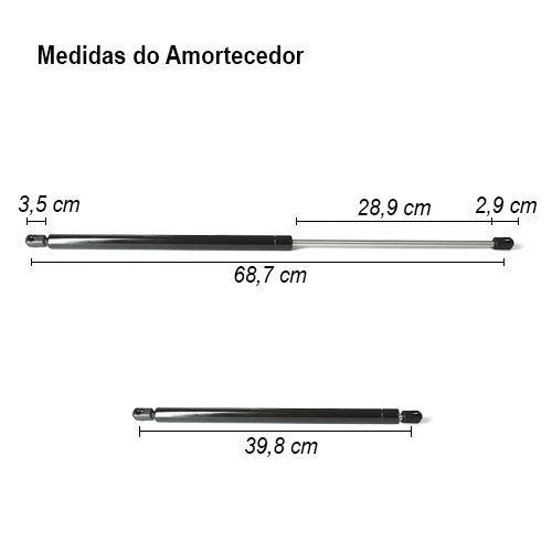 Imagem de Par Amortecedor Tampa Traseira Porta Malas Kangoo Cinoy 2000 à 2016 YN-AMIM005