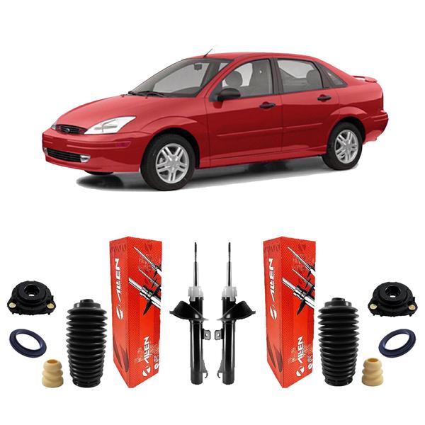 Imagem de Par Amortecedores Kit Coxim Dianteiro Focus Sedan 2003 04 05