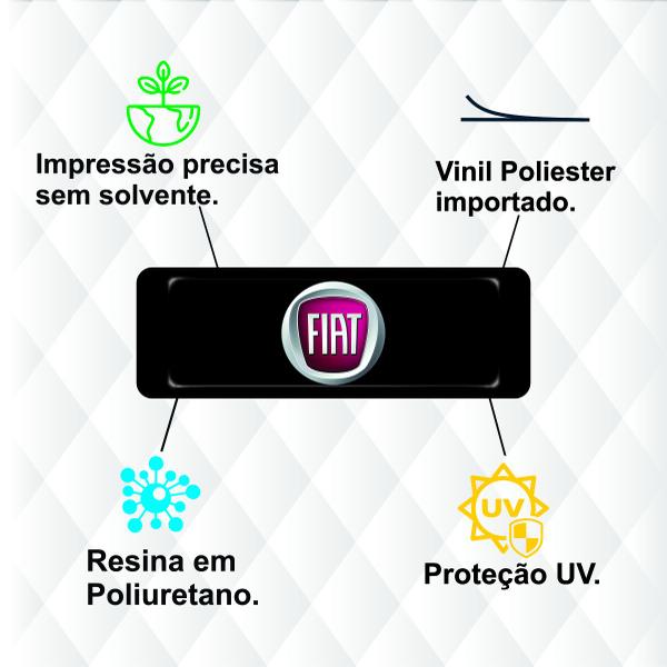 Imagem de Par Aplique Fiat Resinado Coluna Paralama Etc