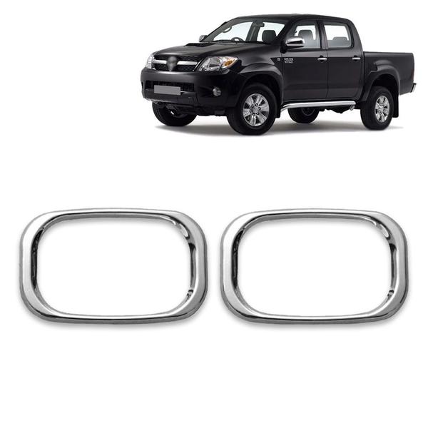 Imagem de Par Aplique Friso Moldura Pisca Paralama Toyota Hilux 2005 2006 2007 2008 2009 2010 2011 2012 2013