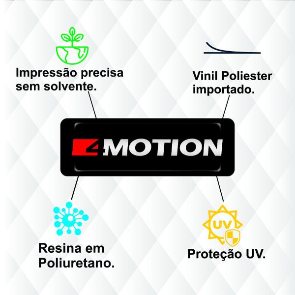 Imagem de Par Aplique Volkswagen 4 Motion Resinado Coluna Paralama Etc