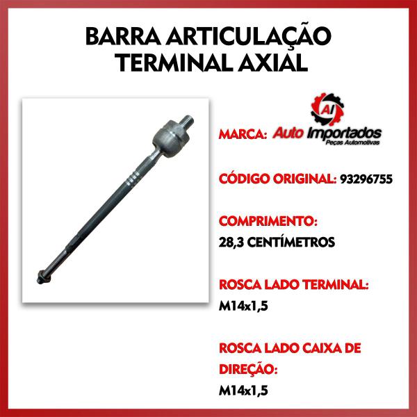 Imagem de Par Barra Articulação Axial Dianteira GM Corsa Classic 1997 1998 1999 2000 2001 2002 2003 2004 2005 2006 2007 2008 2009