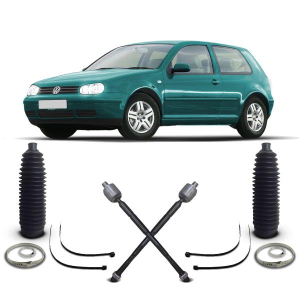 Imagem de Par Barra Axial Kit Coifa Guarda Pó Caixa Direção Suspensão Volkswagen Golf 1999 2000 2001 2002 2003 2004 2005 2006