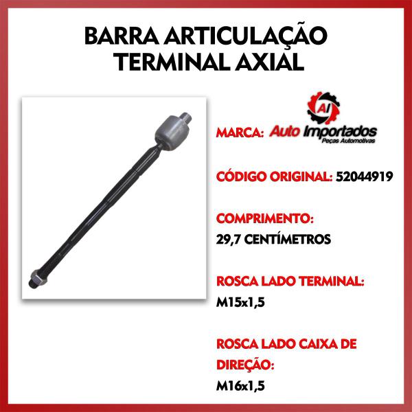 Imagem de Par Barra Axial + Terminal de Direção Dianteiro Fiat Cronos 2018 2019 2020 2021 2022