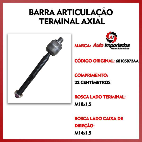 Imagem de Par Barra Braço Articulação Axial Suspensão Dianteira Jeep Grand Cherokee 2011 2012 2013 2014 2015