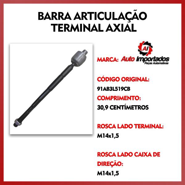 Imagem de Par Barra Braço Articulação Axial + Terminal De Direção Pivô Ponteira Volkswagen Pointer 1993 1994 1995 1996