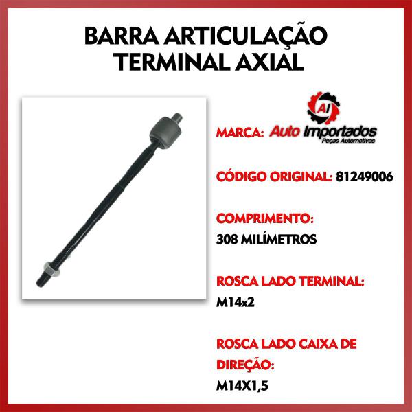 Imagem de Par Barra Braço Terminal Articulação Axial Dianteira Chevrolet Corsa Wind 1994 1995 1996 1997 1998 1999 2000 2001