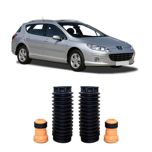 Imagem de Par Batente Coifa Dianteiro Peugeot 407 Sw 2005 2006 2007 08