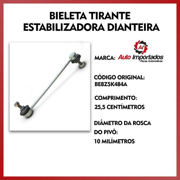 Imagem de Par Bieleta Tirante Estabilizadora Suspensão Dianteira Ford New Ka Sedan 2014 2015 2016 2017 2018 2019 2020 2021