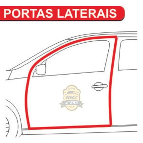 Imagem de Par Borrachas Portas Laterais Saveiro G2 G3 G4 1998 a 2011 - ENVIO RÁPIDO!