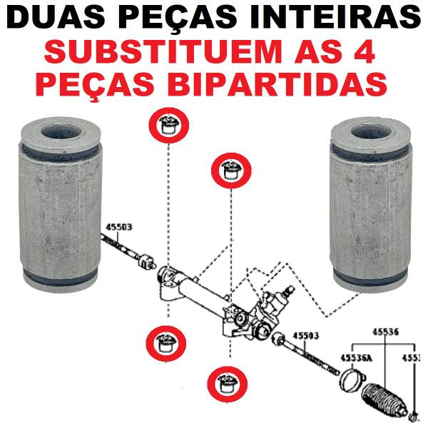 Imagem de Par bucha borracha fixação caixa setor direção toyota hilux g8 sr srv srx 2.7 2.8 após 2016