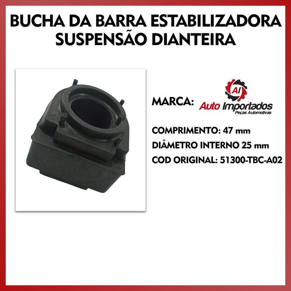 Imagem de Par Bucha Estabilizadora Dianteira Honda Civic 20