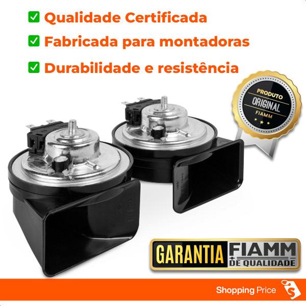 Imagem de Par Buzina Amarok 2011 a 2024 Am80sx H & L Conector Positivelist Agudo Grave 12v Caracol 2 Terminais