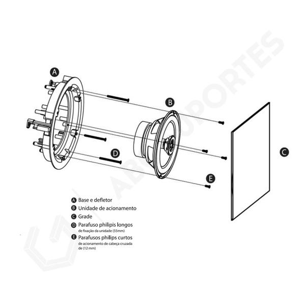 Imagem de Par Caixas de Som Ambiente para Embutir no Teto ou Parede 80W RMS - Sumay SM-CST80HEQ