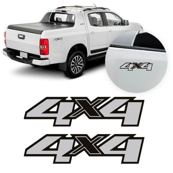 Imagem de Par Chevrolet S10 4x4 Kit Emblema Adesivo 2012 a 2020