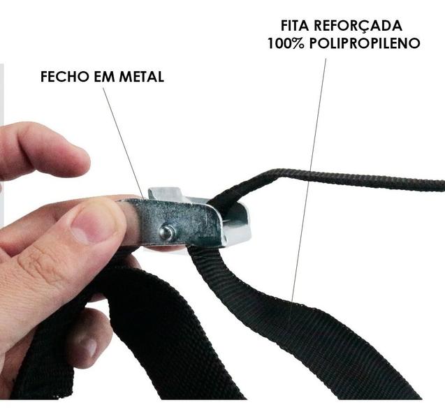 Imagem de Par Cinta Fivela Catraca Carga Rack Teto e Amarração 2,5mts