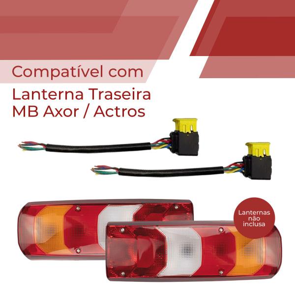 Imagem de Par Conector Chicote Lanterna Mb Axor 7 Vias Caminhão