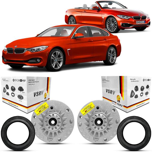 Imagem de Par Coxim Batente Suporte Batedor Rolamento Amortecedor Dianteiro BMW 428i F33 F36 2014 2015 2016