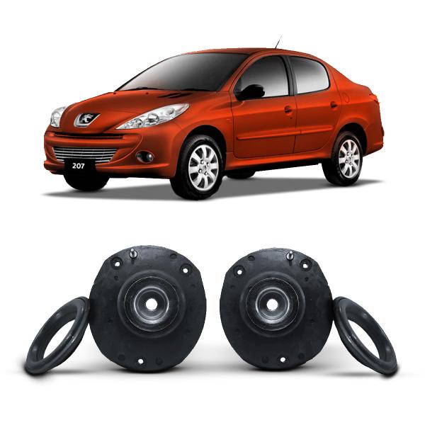 Imagem de Par Coxim Batente Suporte Rolamento Amortecedor Dianteiro Peugeot 207 Passion 2009 2010 2011 2012 2013 2014