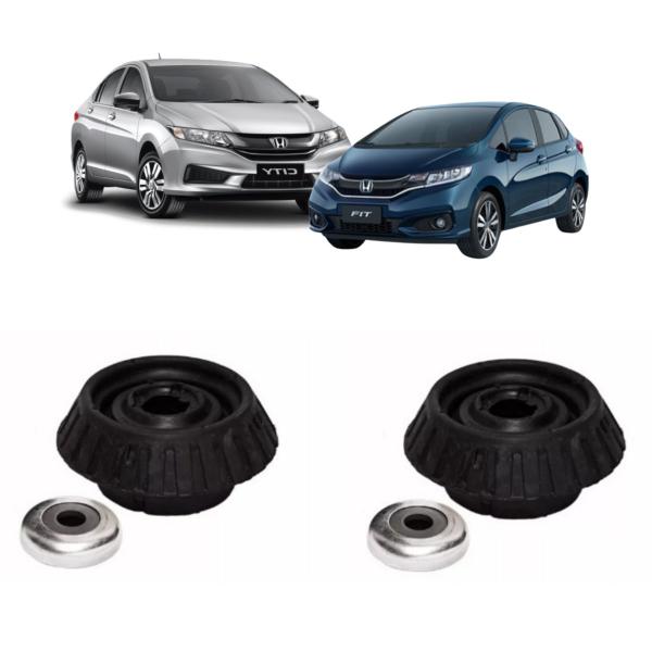 Imagem de Par Coxim C/Rol Batente Amortecedor Dianteiro Honda Fit City