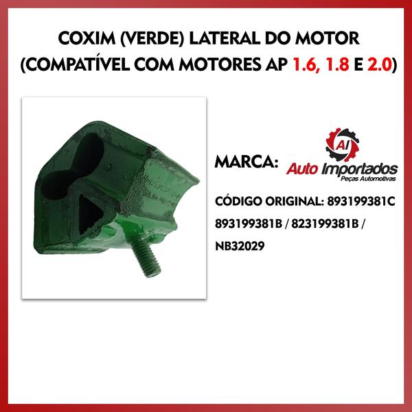 Imagem de Par Coxim Calço Lateral Motor Volkswagen Gol Ap 1980 A 1994