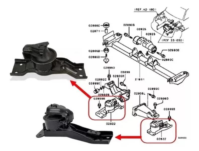 Imagem de Par Coxim Motor Direito Esquerdo Pajero Tr4 2001 A 2014 Imp.