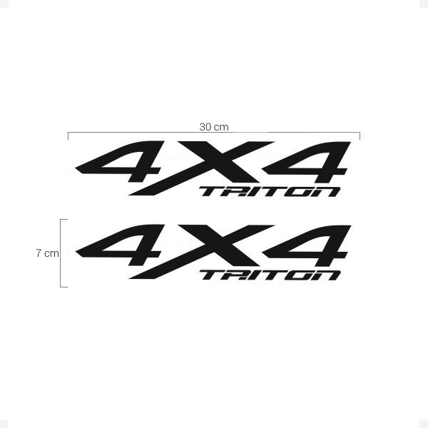 Par De Adesivos 4x4 Mitsubishi L200 Triton Emblema Lateral - SPORTINOX Imagem de Par De Adesivos 4x4 Mitsubishi L200 Triton Emblema Lateral