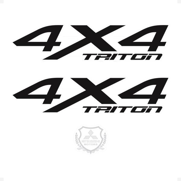 Par De Adesivos 4x4 Mitsubishi L200 Triton Emblema Lateral - SPORTINOX Imagem de Par De Adesivos 4x4 Mitsubishi L200 Triton Emblema Lateral