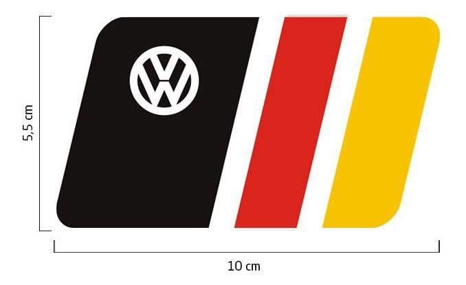 Par de Adesivos Bandeira País Alemanha Emblema Volkswagen - SPORTINOX Imagem de Par de Adesivos Bandeira País Alemanha Emblema Volkswagen