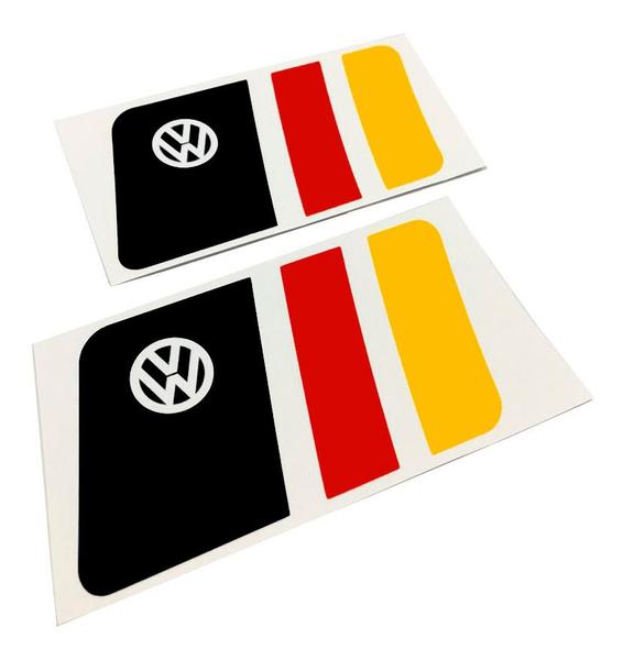 Par de Adesivos Bandeira País Alemanha Emblema Volkswagen - SPORTINOX Imagem de Par de Adesivos Bandeira País Alemanha Emblema Volkswagen
