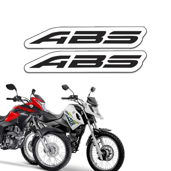 Imagem de Par De Adesivos Emblema ABS Genérico Moto Resinado Preto