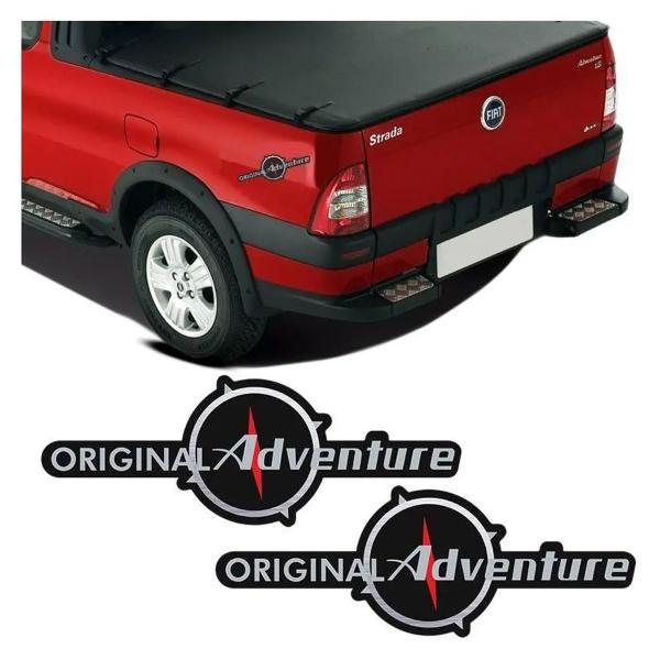 Imagem de Par De Adesivos Emblema Adventure Fiat Strada