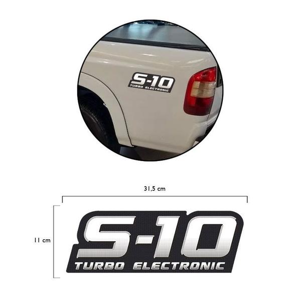 Imagem de Par De Adesivos S10 Turbo Electronic Emblema 2009 2010 2011