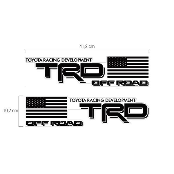 Imagem de Par De Adesivos Trd Off Road EUA Hilux Emblema Lateral