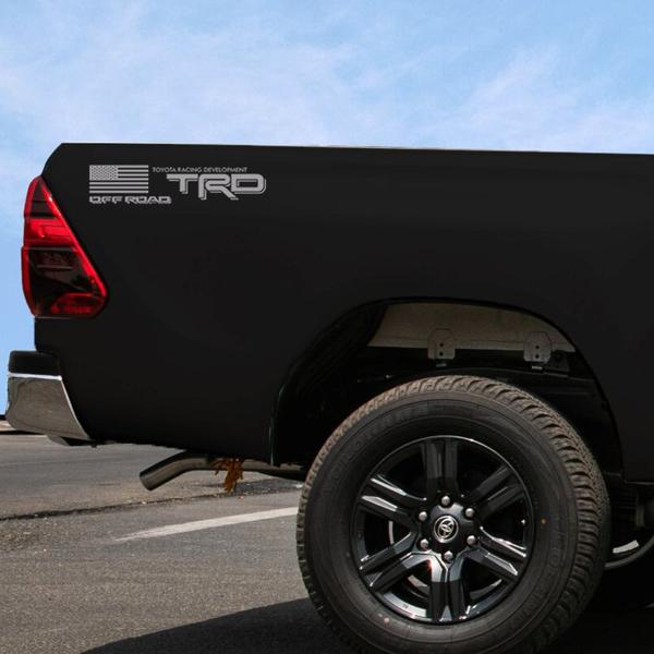 Imagem de Par De Adesivos Trd Off Road EUA Hilux Emblema Lateral