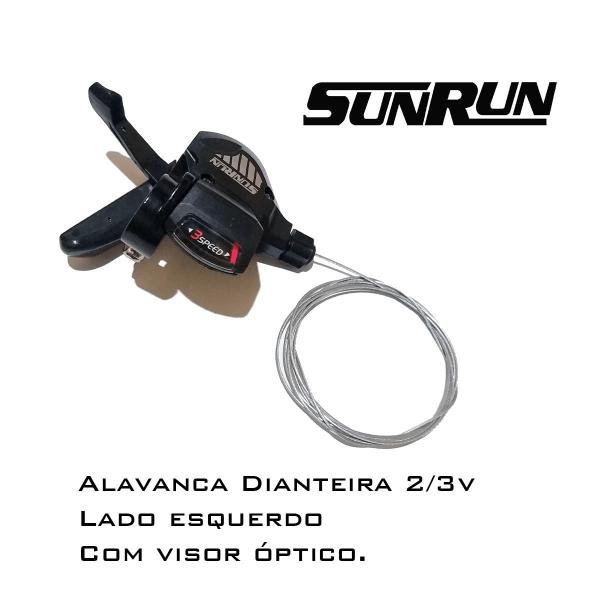 Imagem de Par De Alavanca De Cambio Trocador Sunrun 3x8v Passador Bicicleta Mtb Speed 24v Padrão Shimano Bike