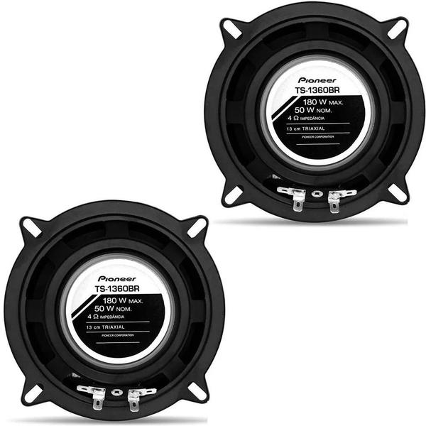 Imagem de Par de alto falante triaxial 5" polegadas pioneer 100w rms (ts-1360br)