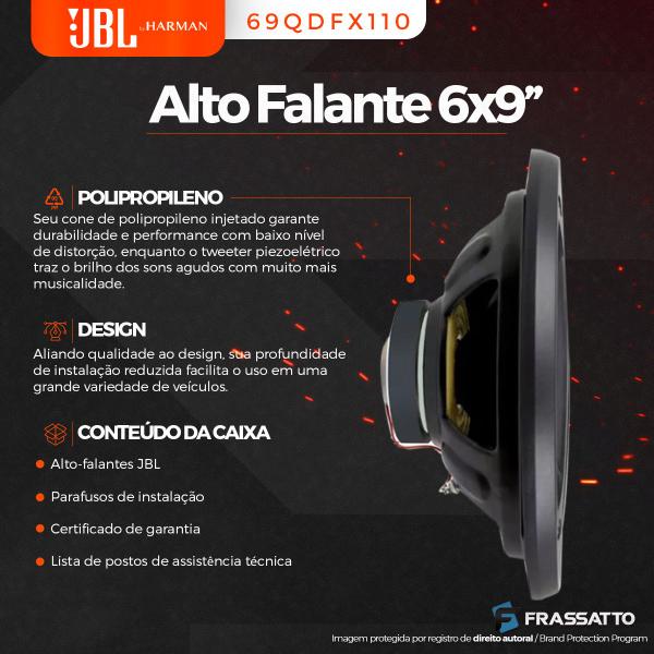 Par De Alto-falantes Jbl Flex 69qdfx100 6x9 Polegadas 200w Rms