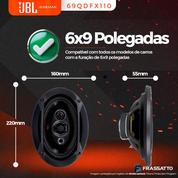 Par De Alto-falantes Jbl Flex 69qdfx100 6x9 Polegadas 200w Rms