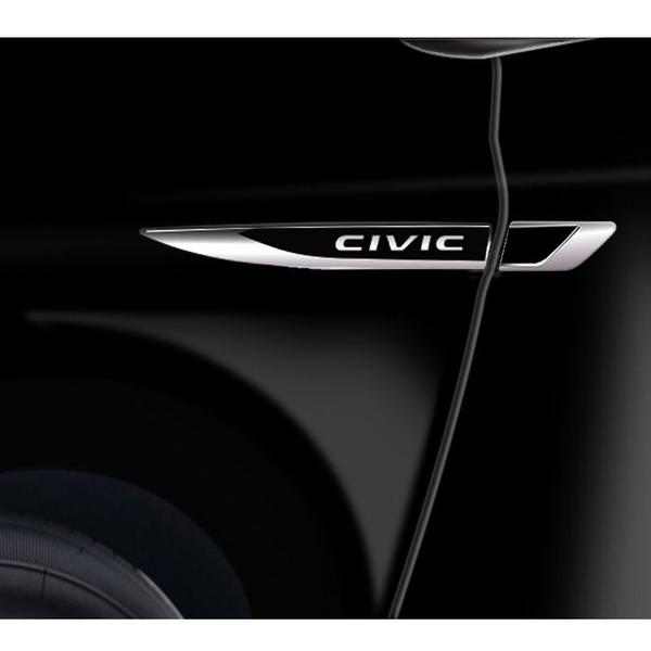 Imagem de Par De Aplique Lateral New Civic G9 G10 Emblema Resinado