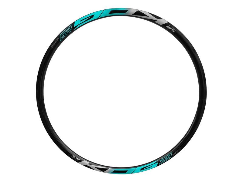 Imagem de Par de Aro 29 MTB KOG Rims Aero Parede Dupla Freio Disco Cor:Preto+Azul