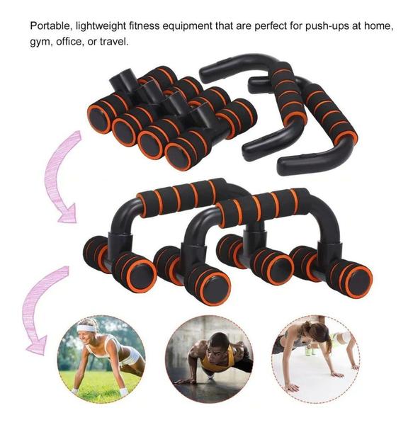 Par de Barra Apoio Chão Flexão Ergonômica Treino Peito Tríceps - Mbfit Imagem de Par de Barra Apoio Chão Flexão Ergonômica Treino Peito Tríceps - Mbfit