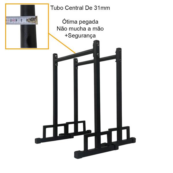 Imagem de Par De Barra Paralela Chão Calistenia Funcional E Musculação