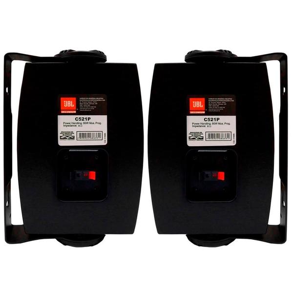 Imagem de Par de Caixas de Som Acustica JBL C521P Passiva Preta - 80 Watts RMS