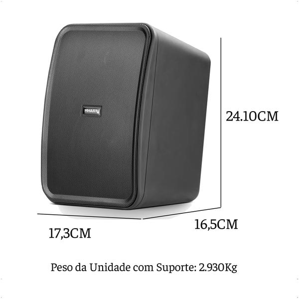 Imagem de Par de Caixas de Som Passiva Outdoor Frahm 80W RMS 8 Ohms 5 Polegadas CS Linha 70V Trafo-32144