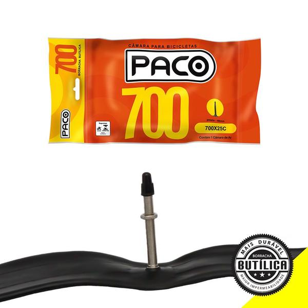 Imagem de Par de Câmara de Ar Speed Paco 700x25C 48mm Válvula Presta