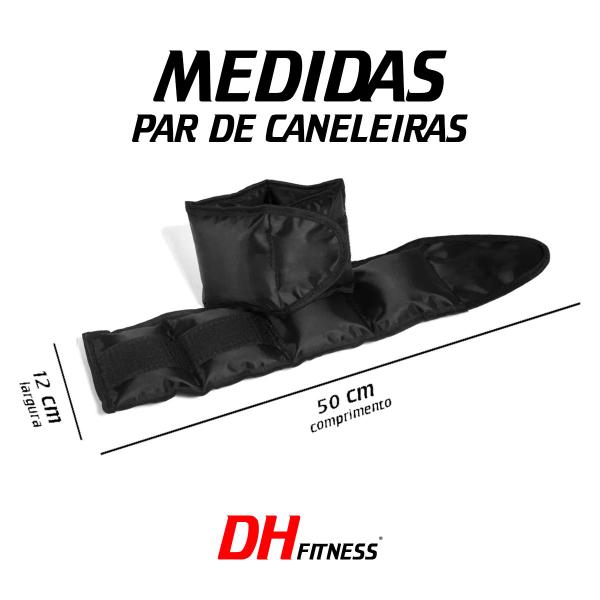 Par de Caneleira Peso 8kg Treinar pernas Treinar em Casa Academia Tornozeleira Funcional Preta - Diamond Fit Imagem de Par de Caneleira Peso 8kg Treinar pernas Treinar em Casa Academia Tornozeleira Funcional Preta