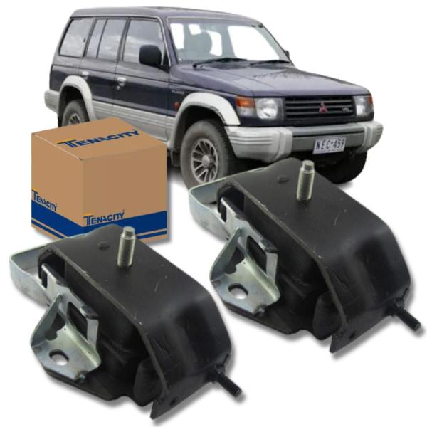 Imagem de Par de coxim do motor direito e esquerdo pajero gls b 3.5 v6 1992 1993 1994 1995 1996 1997 1998 1999 2000